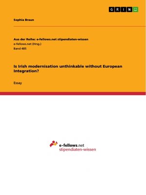 cover image of Is Irish modernisation unthinkable without European Integration?